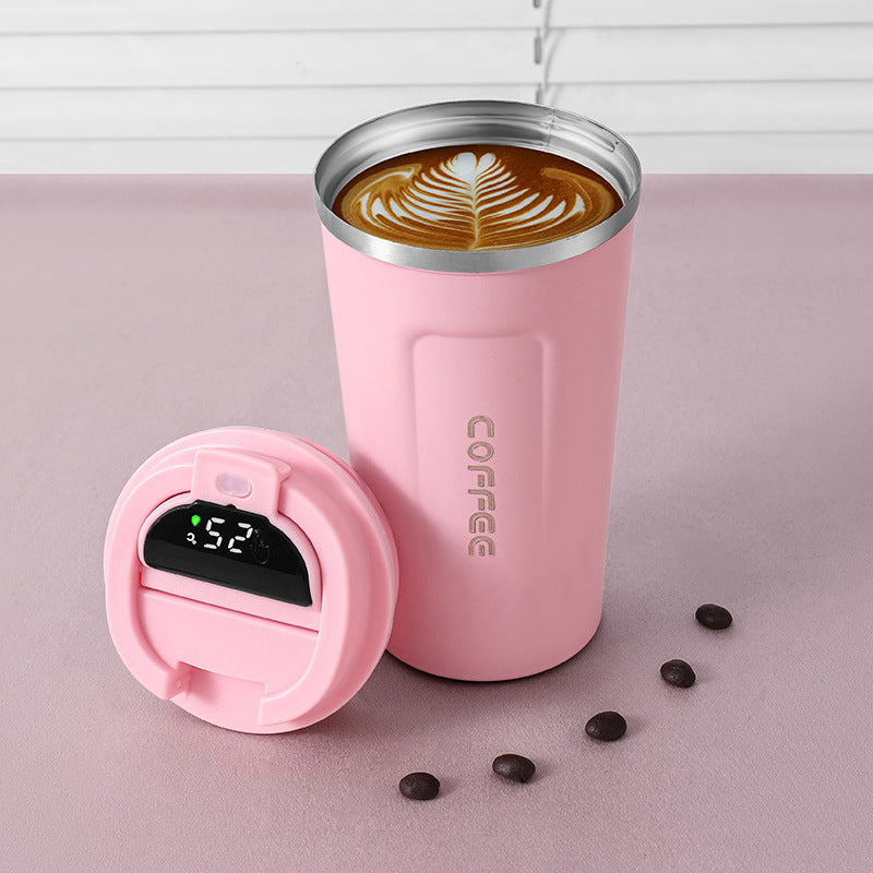 Thermos Coffee Cup with Temperature Display