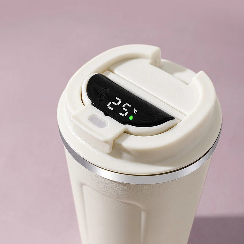 Thermos Coffee Cup with Temperature Display