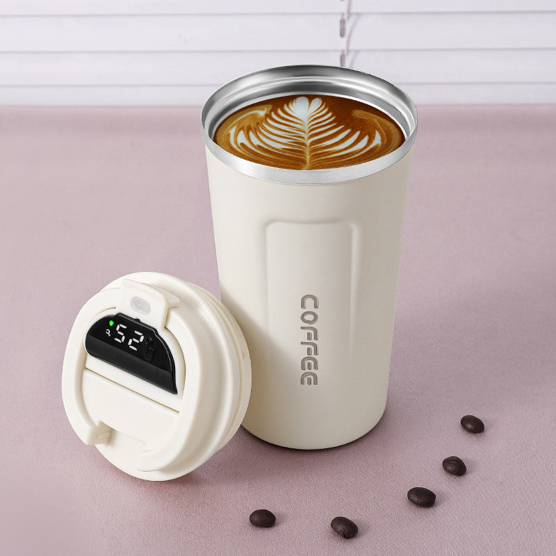 Thermos Coffee Cup with Temperature Display