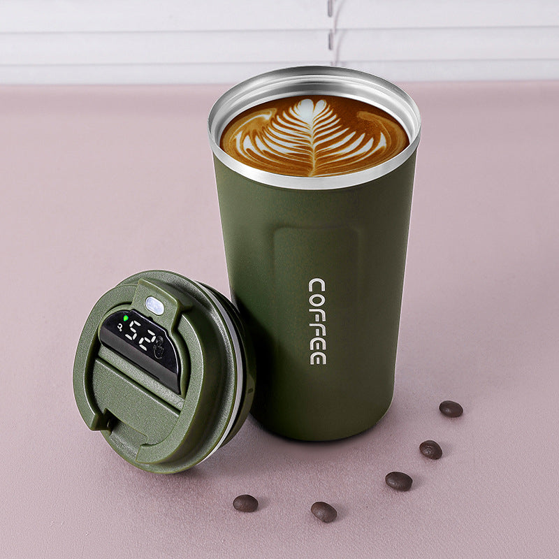 Thermos Coffee Cup with Temperature Display